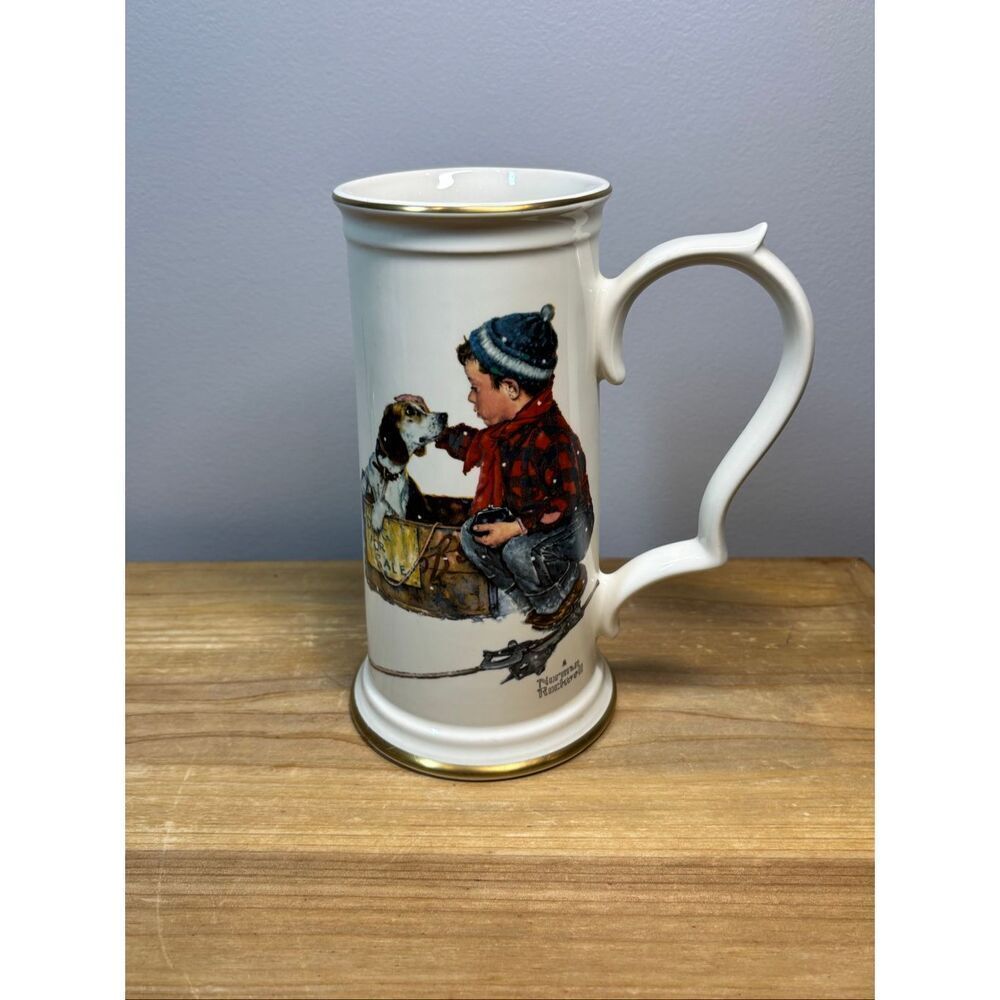 Vintage Gorham Stein Norman Rockwell's "A Boy Meets His Dog" The Four Seasons se